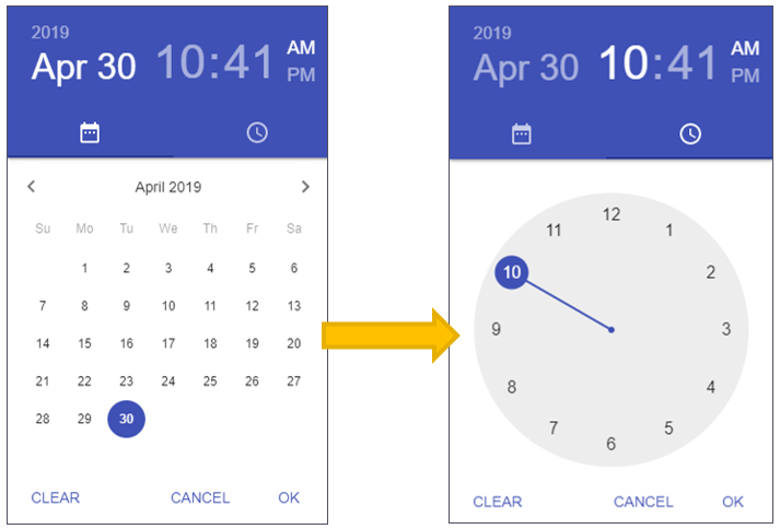 Calendar - Select Date and Time