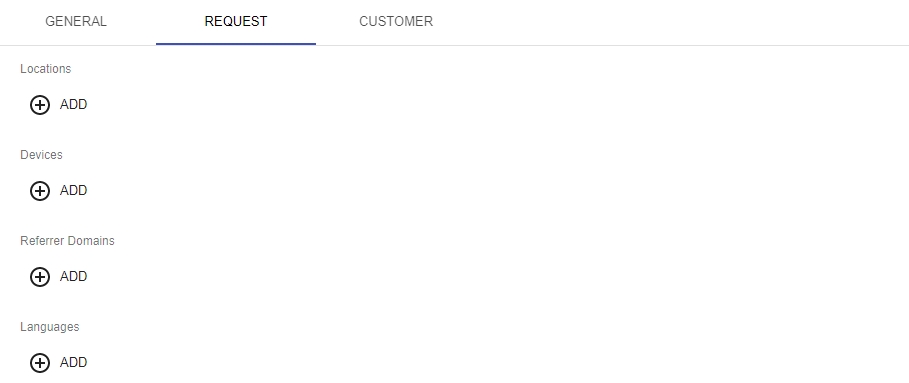 Audiences - Request Tab