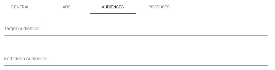 Campaigns - Audiences Tab