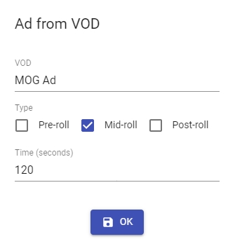 Select Advertisement from VOD