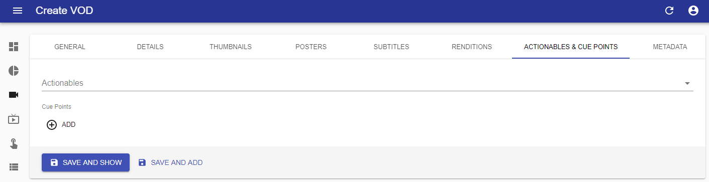 Create VOD Actionable